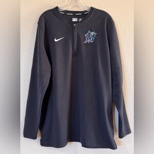 Nike Miami Marlins Authentic Collection Game Time 1/4 Zip Pullover XL M1011459